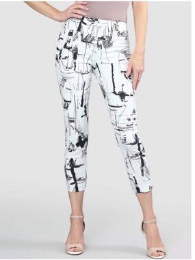 Lisette print Capri pullon stretch cotton Capri pant Size 12 Summer Modern